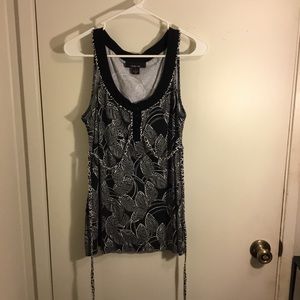 Black and White Pattern Tank Top by Style & Co
